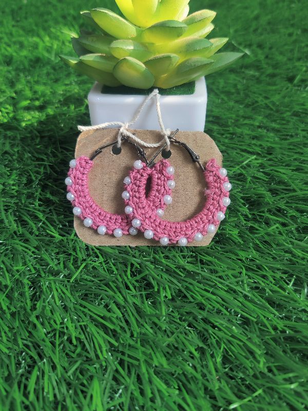 Onion Pink Pearl Hoops — photo 3