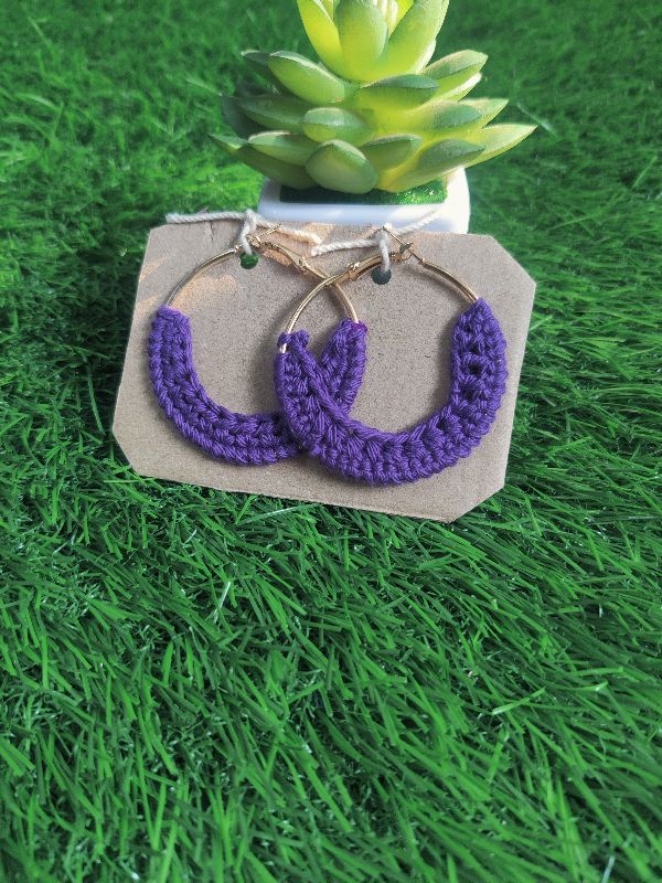 Purple Semi Circle Hoops — photo 2