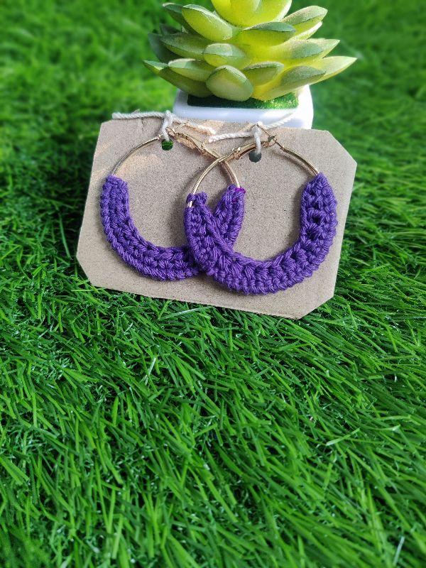 Purple Semi Circle Hoops — photo 3