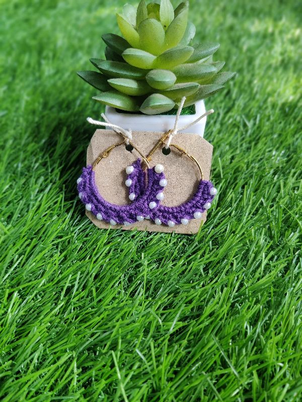 Purple Pearl Hoops — photo 2