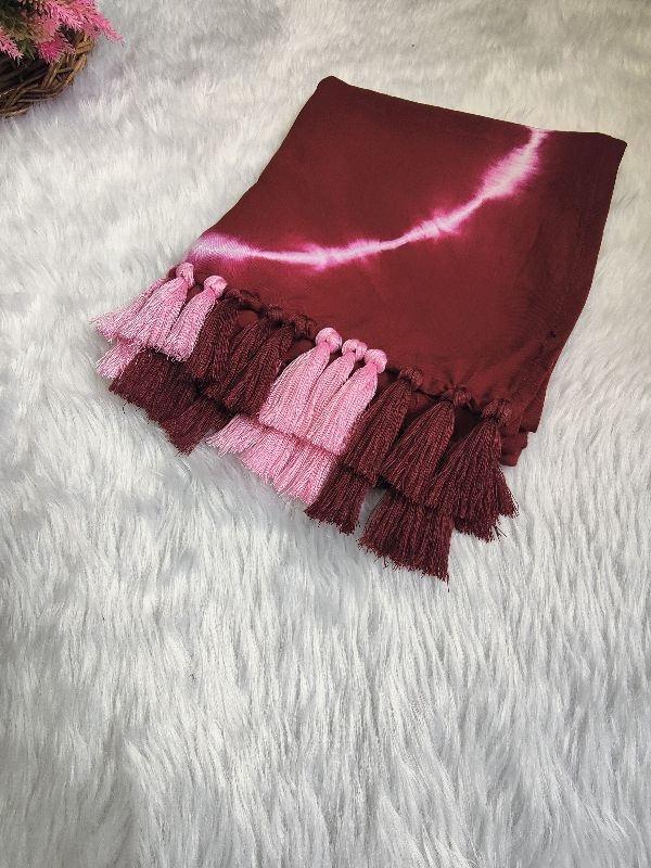 Marron And Pink Loop Scarf — photo 7