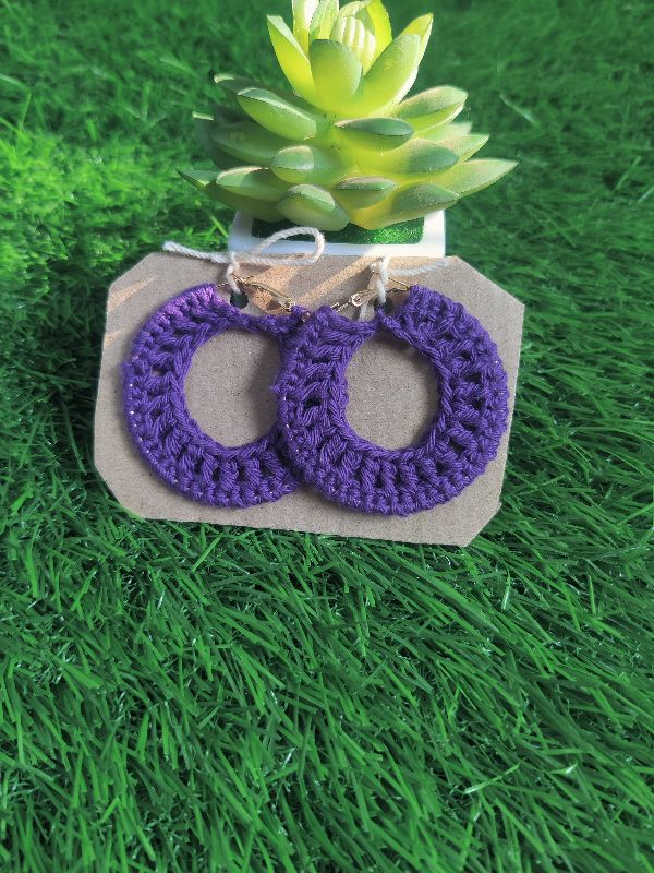 Purple Crochet Hoops — photo 2