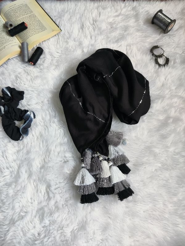 Black Sequin Scarf — photo 3