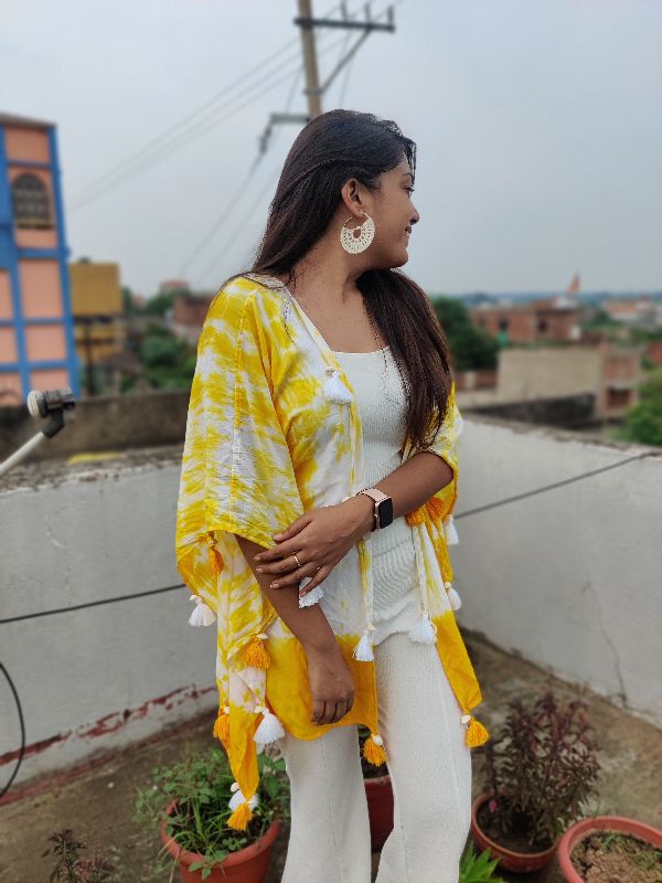 Yellow Tie And Dye Shrug — photo 2