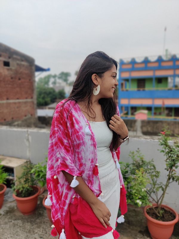 Pink Tie And Dye Shrug