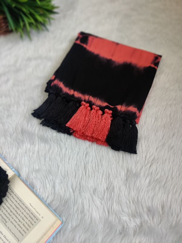 Peach And Black Loop Scarf — photo 5