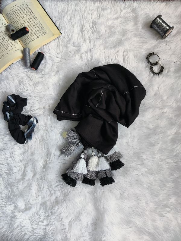Black Sequin Scarf — photo 4