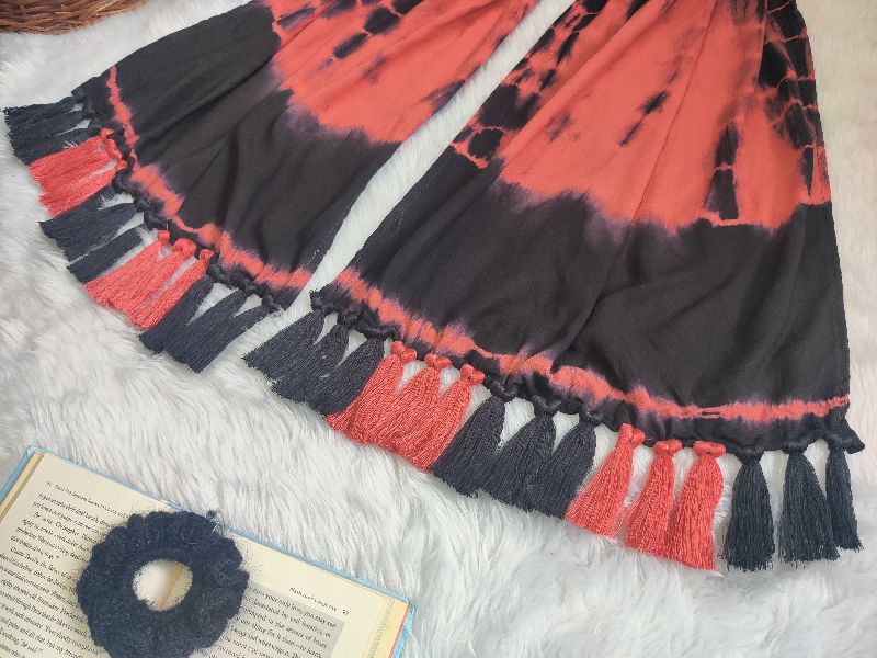 Peach And Black Loop Scarf — photo 8