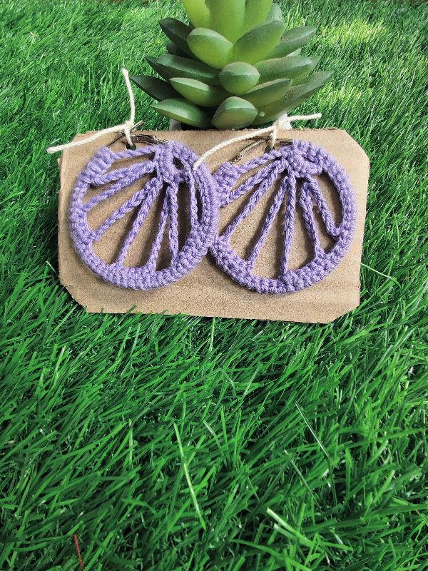 Lilac Star Hoops