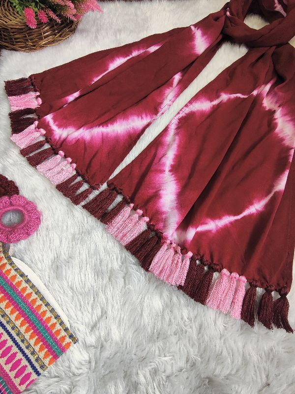 Marron And Pink Loop Scarf — photo 8