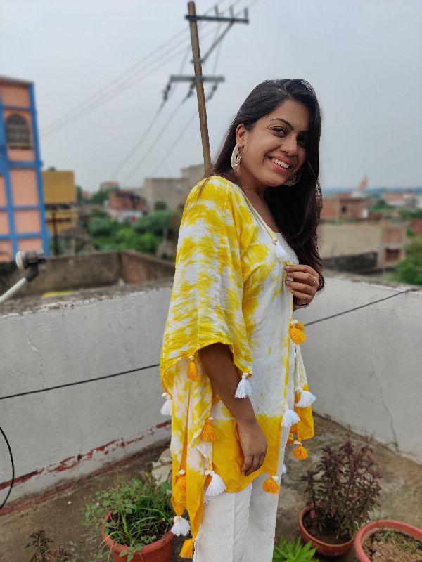 Yellow Tie And Dye Shrug — photo 4