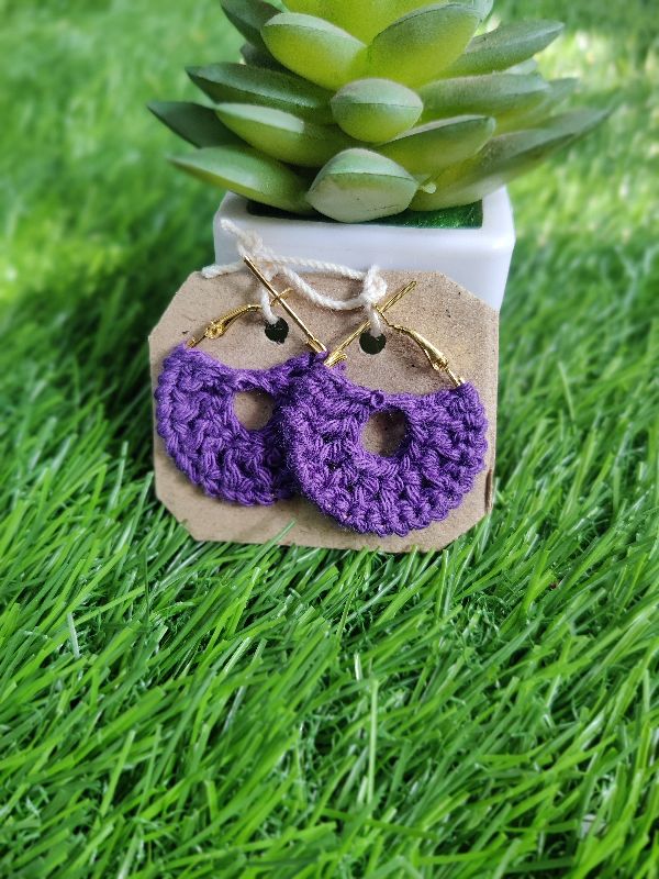 Crochet Hoop Earrings — photo 3