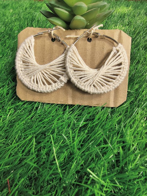 Off White Criss Cross Hoops