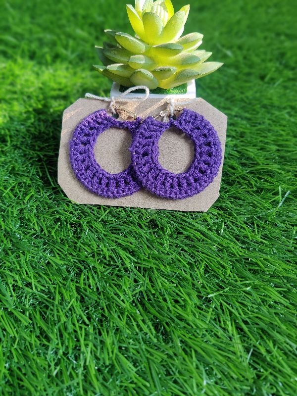 Purple Crochet Hoops — photo 3