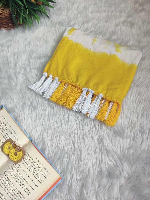 Yellow Tie And Dye Loop Scarf — photo 6