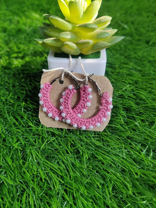 Onion Pink Pearl Hoops — photo 2