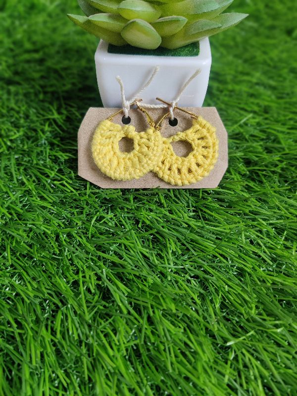 Lemon Yellow Oval Hoops