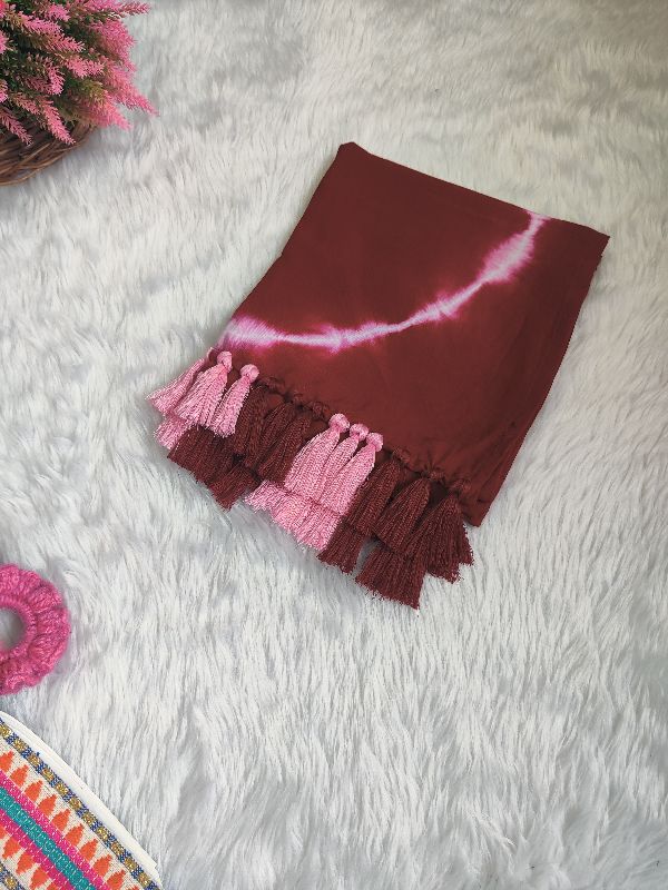 Marron And Pink Loop Scarf — photo 6