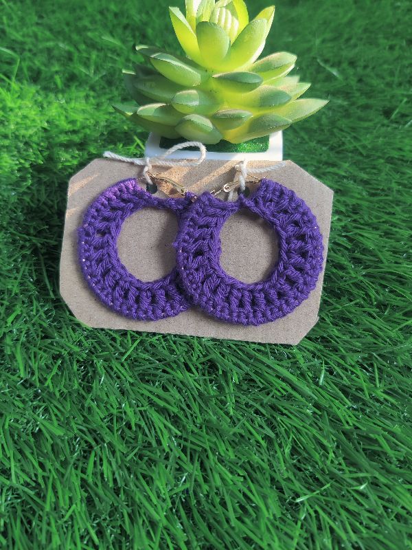 Purple Crochet Hoops