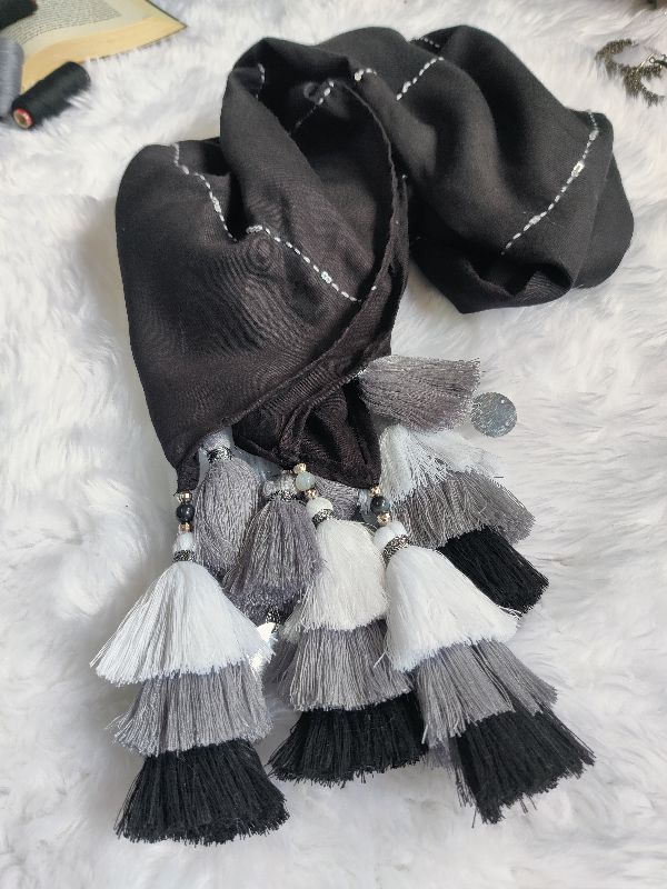 Black Sequin Scarf — photo 2