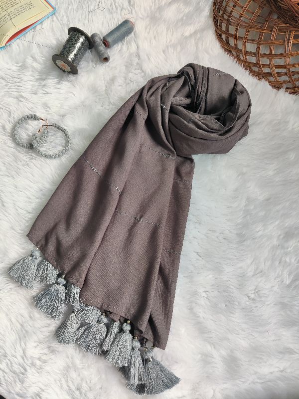 Grey Sequin Scarf — photo 3