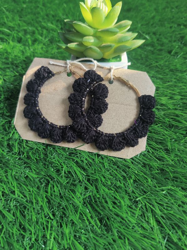 Black Hoop Earrings