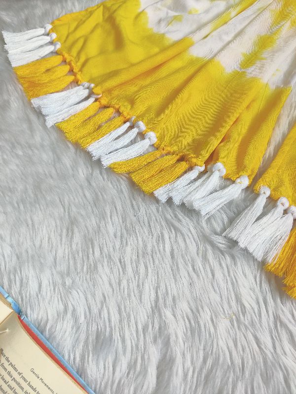 Yellow Tie And Dye Loop Scarf — photo 4