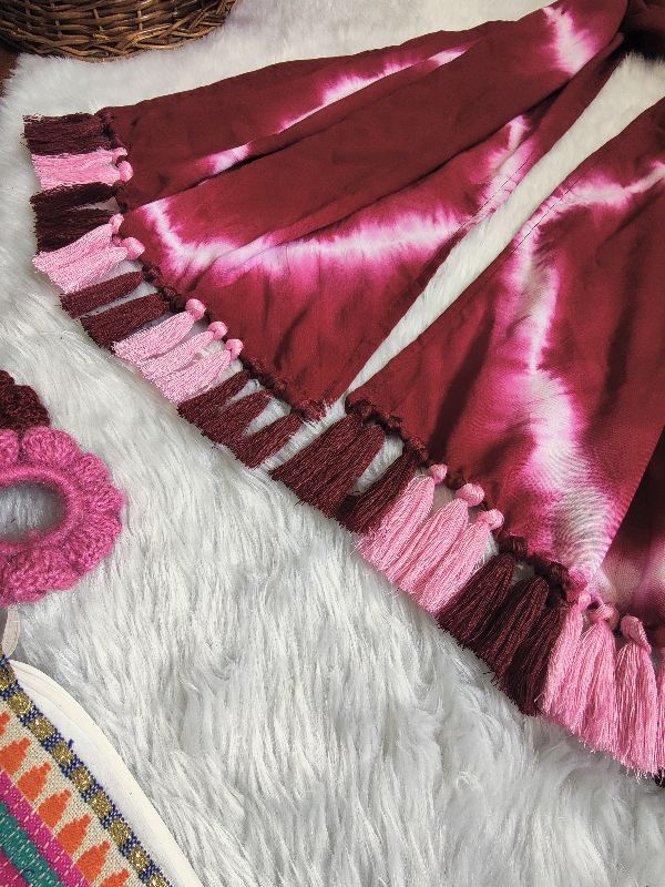 Marron And Pink Loop Scarf — photo 3