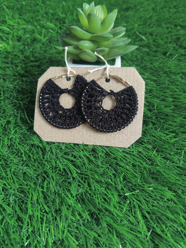 Black Hoop Earrings