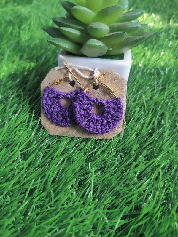 Crochet Hoop Earrings — photo 2